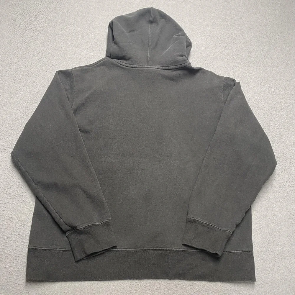 The North Face Hoodie Sweatshirt Mens Large Gray Fleece‎ Pullover Graphic Logo